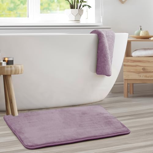 Clara Clark Bathroom Rugs, Velvet Memory Foam Bath Mat, Non-Slip Bath Rugs - Image 2