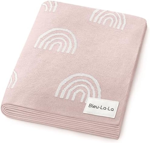 Knit Baby Swaddle Blanket for Girls by BleuLaLa