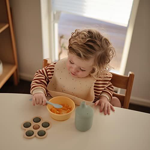 mushie Silicone Baby Bib |Adjustable Fit Waterproof - Image 5
