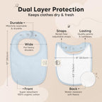 KeaBabies 8-Pack Organic Baby Bibs - Image 3