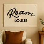 Personalized Embroidered Baby Name Banner Canvas Pennant Flag Nursery Decor - Image 2