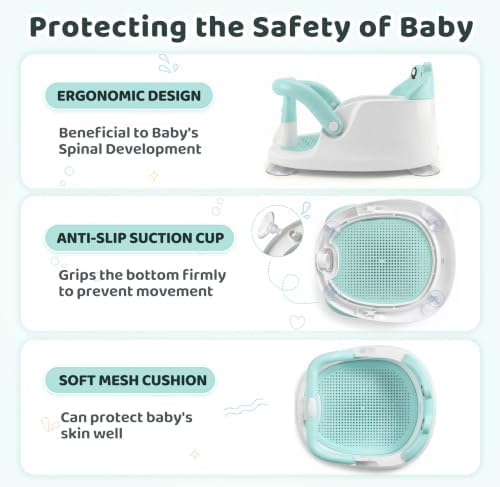 Baby Bath Seat for Babies 6 Months & up, Non-Slip Infant Bathtub Seat - Image 3