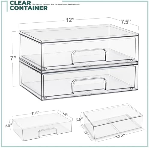 Sorbus Stackable Storage Drawers - Image 3