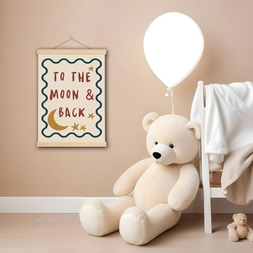 DNEULYR Moon and Stars Nursery Wall Art Poster, Kids Playroom Wall Decor - Image 2