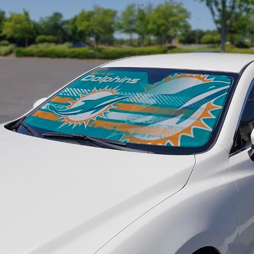 Fanmats NFL Windshield Sun Auto Shade, Sun Shield Sun Visor Accordion tri-fold - Image 2