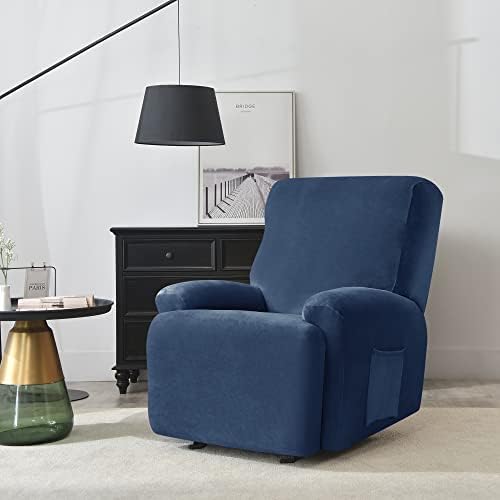 Stretch Recliner Covers, 4-Piece Ultra Soft Velvet Recliner Chair Slipcover - Image 2