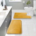 Clara Clark 2 Piece Bathroom Rugs, Velvet Memory Foam Bath Mat Set, Non-Slip by ClaraClark