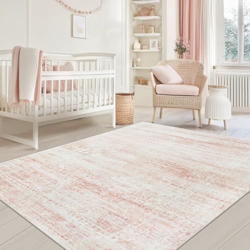 Pink Washable Rugs 5x7 Area Rugs by Srugn