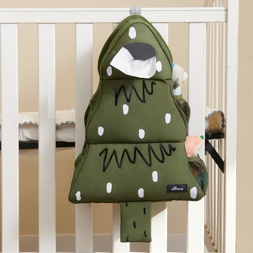 SUNVENO Hanging Diaper Caddy for Crib, Baby Diaper Stacker and Nursery Organizer - Image 6