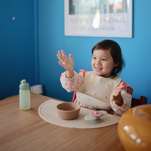 mushie Silicone Baby Bib | Adjustable Fit Waterproof Bibs - Image 4