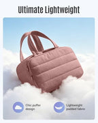 LIGHT FLIGHT Travel Toiletry Bag, Quilted Travel Makeup Cosmetic Bag Organizer - Image 4