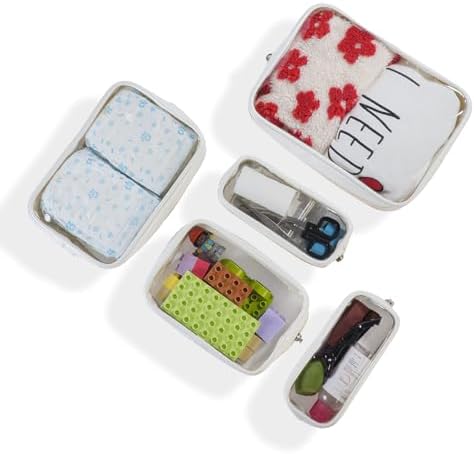Remobia Hicol TSA Approved 5-Piece Diaper Bag Organizer Pouch Set Clear - Image 5