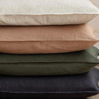 Foindtower Linen Solid Decorative Throw Pillow Cover 26x26 Inch Dark Green - Image 5
