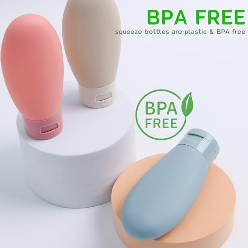 Travel Bottles for Toiletries 6 Pack, Leakproof 2 oz Tsa Approved Travel Size - Image 2