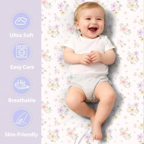 3 Pack Stretchy Bassinet Sheets 20" x 33" Compatible - Image 2