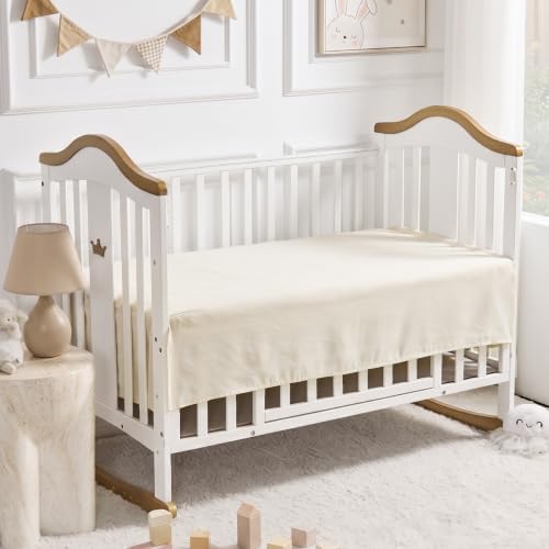 Princess Crib Bedding Set for Girls, 3 Piece Pintuck Baby Crib Bedding Set - Image 5