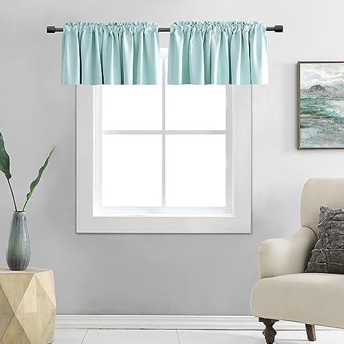 DONREN Aqua Room Darkening Valances by DONREN