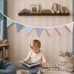 Playroom Wall Decor Pennant Banner Flags 5.5Ft Bunting - Image 4