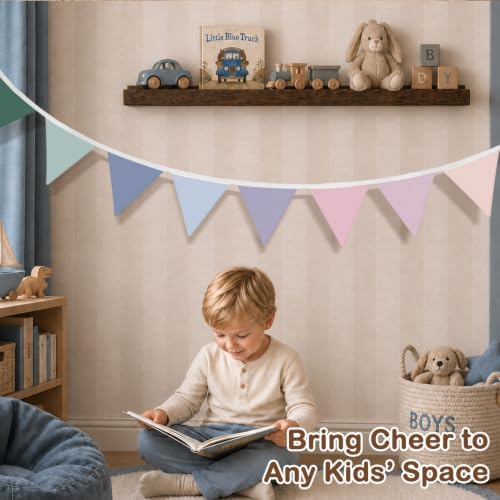 Playroom Wall Decor Pennant Banner Flags 5.5Ft Bunting - Image 4