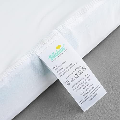 2 Pack Bassinet Sheets Fitted Waterproof White & Grey - Image 3