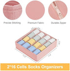 Joyoldelf Sock Drawer Organizer Divider, 16-Cell Underwear Organizers and - Image 2