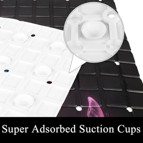 Bath Tub Shower Mat, Washable Bathtub Floor Mats, Suction Cups and Drain Holes - Image 3