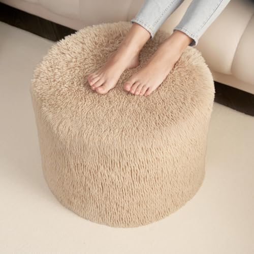 Hansleep Round Pouf Ottoman Foot Rest, 17 x 14 Inch by Hansleep