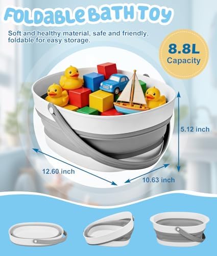 WADEO Double-Capacity Foldable Bath Toy Storage Baskets - Image 2