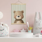 You found a duck Cute Little Bear Wall Art Decor, Nordic Woodland Animal Wall - Image 2