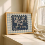 Vintage Nursery Wall Art Thank Heaven - Image 4