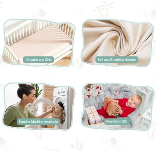 4 Pack Bassinet Sheets 19" x 33" Compatible - Image 5