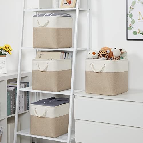 Temary Cube Storage Bins 11 x 11 Fabric Storage Baskets 4 Pack Storage Cubes - Image 4