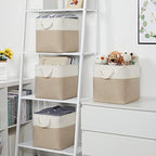 Temary Cube Storage Bins 11 x 11 Fabric Storage Baskets 4 Pack Storage Cubes - Image 4