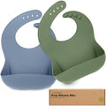 KeaBabies 2-Pack Silicone Bibs for Babies, Toddlers Girl by KeaBabies