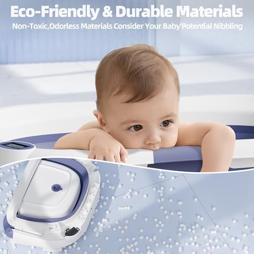 Collapsible Baby Bathtub with Thermometer, 0-36 Months - Image 5