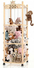 Stuffed Animal Storage Zoo Tower, 56In Wooden Large Stuffed Animal Holder by Unknown