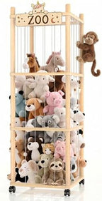 Stuffed Animal Storage Zoo Tower, 56In Wooden Large Stuffed Animal Holder by Unknown