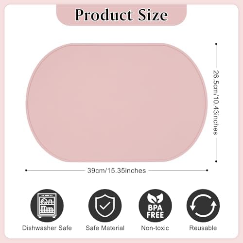 Silicone Placemat Set of 4, Heat Resistant Placemats - Image 2