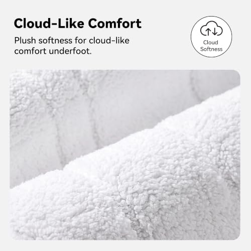 GRANNY SAYS White Bathroom Rug 16" x 24", Non-Slip Microfiber Bath Mat - Image 3