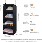 GRANNY SAYS 4-Shelf Hanging Closet Organizer, Foldable Storage - Image 3