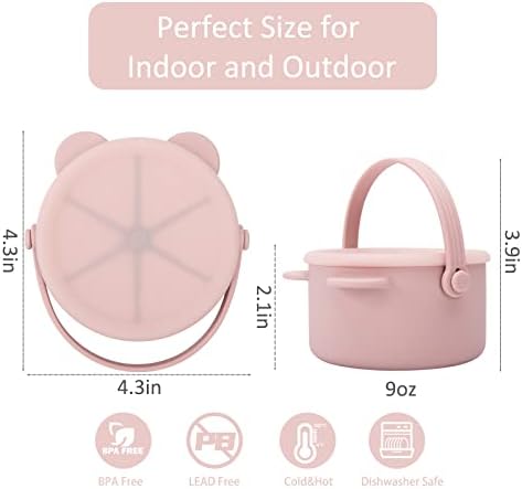 Snack Cups for Toddlers, Baby Snack Containers, Silicone Toddler Snack Cups No - Image 2