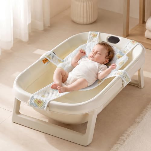 Baby Bath Support Mesh Pad, Newborn Bath Tub Seat Net, Quick-Dry Adjustable - Image 2
