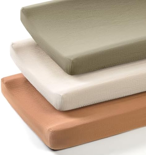 lulumoon Muslin Changing Pad Cover: 32x16 Fit Standard Rectangle Pad by Lulumoon