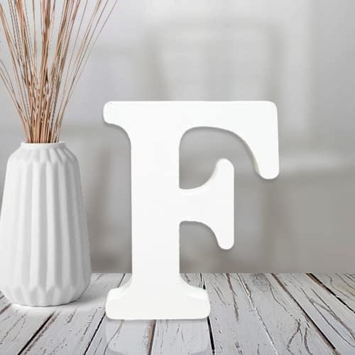 AOCEAN 4 Inch White Wood Letters Unfinished Wood Letter by AOCEAN