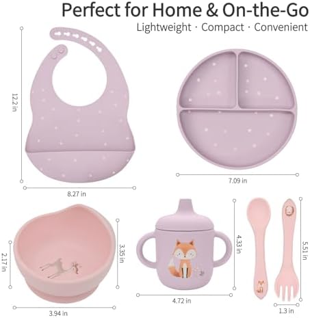 Little Rawr Baby Led Weaning Bundle, 100% Silicone Baby Feeding Set Includes - Image 2