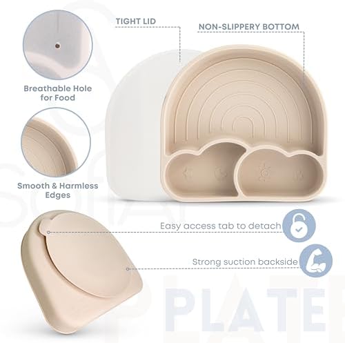 BPA-Free Non-Toxic Silicone Baby Feeding Set – Suction Plate, Bib & Cup – - Image 4