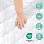 Crib Mattress Protector Sheets Waterproof, Toddler Bed Mattress Pad Cover - Image 2