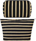 SOIDRAM 2 Pieces Makeup Bag Large Stripe Cosmetic Bag Capacity Canvas Mix by SOIDRAM