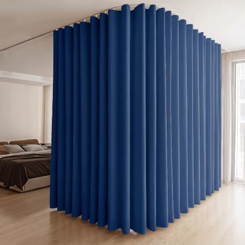 MaKefeile Room Divider Curtains & Flexible Bendable Tracks Set, Privacy by Makefeileshade