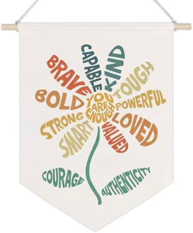 Ghueghe Boho Floral Inspirational Canvas Banner Wall Decor by Unknown
